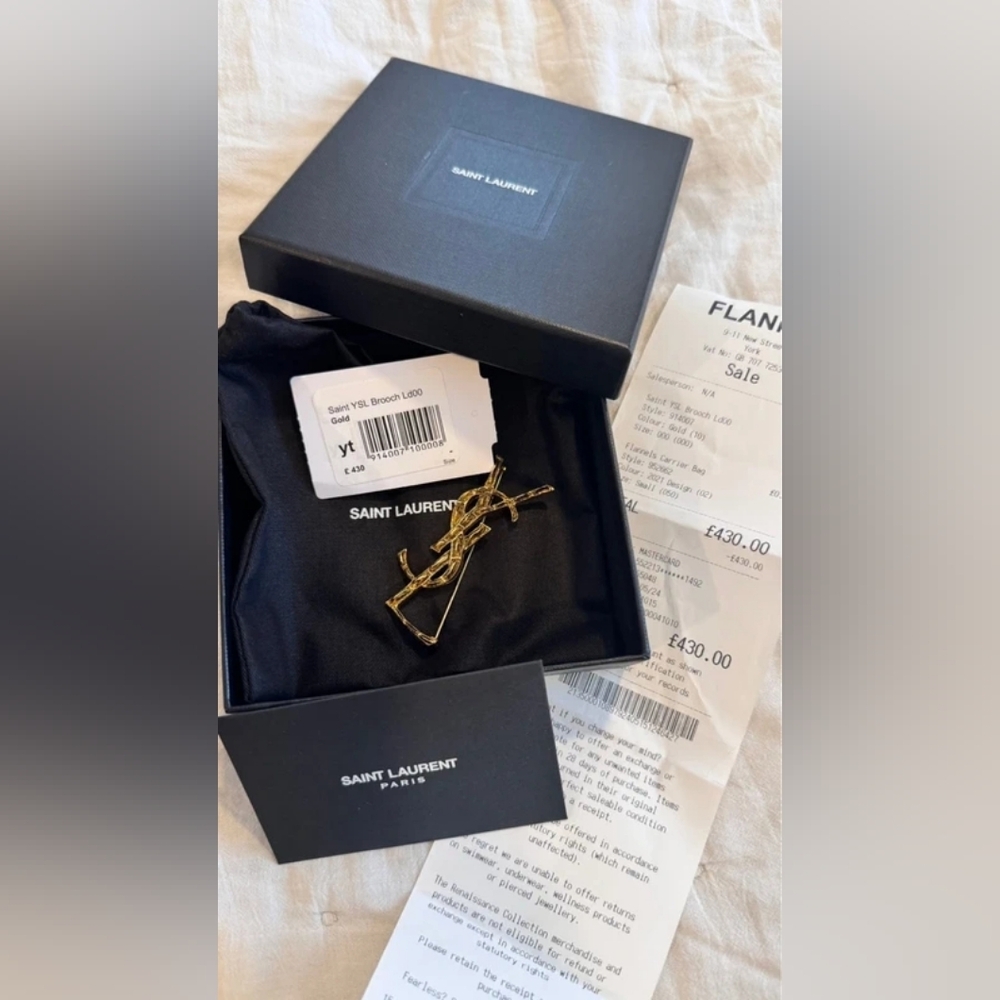 Saint Laurent Metallic Brooches & Pins Women